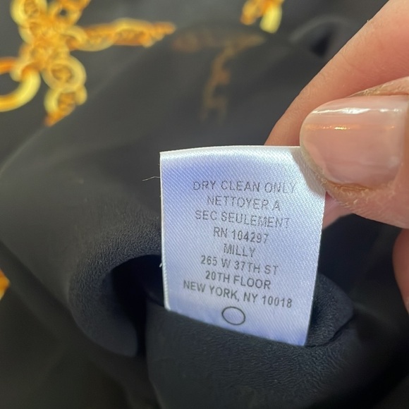 Milly Silk Simone Mini Dress Chain Print - Picture 16 of 16